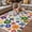 Blue, variant on Retro Bohemia Floral Outdoor Rug for Patio/Deck/Porch, Non-Slip Large Area Rug 5 x 7 Ft, Blue Purple Flowers Boho Style Beige Indoor Outdoor Rugs Washable Area Rugs, Camping Rug Carpet Runner