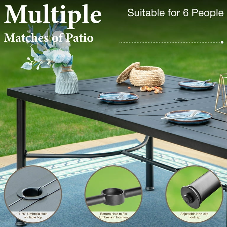 Hampton bay patio dining table dining outdoor furniture rectangular aluminum glass top white sale