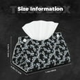 thumbnail image 6 of Lsque Flower Printed Long Tissue Box Cover Holder, Facial Paper Organizer Dispenser,Triangle with Bottom Belt, PVC Leather Decorative Organizer, 6 of 9