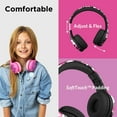 thumbnail image 3 of LilGadgets Connect+ Pro Wired Kids Headphones - Designed with Kids' Comfort in Mind, Child-Friendly Foldable Over-Ear Headset with In-line Microphone, Perfect for Toddlers in School, Pink Camo, 3 of 8