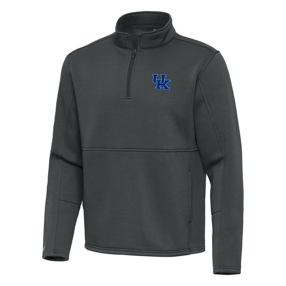 Men's Antigua Pewter Kentucky Wildcats Twist Quarter-Zip Pullover Jacket