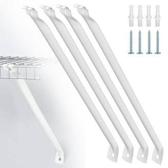 6-Pack Heavy Duty Shelf Brackets - 5x3 Inch Black Metal Floating Shelf Supports