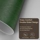 thumbnail image 5 of Juego de 6 manteles redondos Uxcell, manteles de cuero PVC de 13 pulgadas para decoración de mesa de comedor/cocina/fiesta [Verde y Gris], 5 of 7
