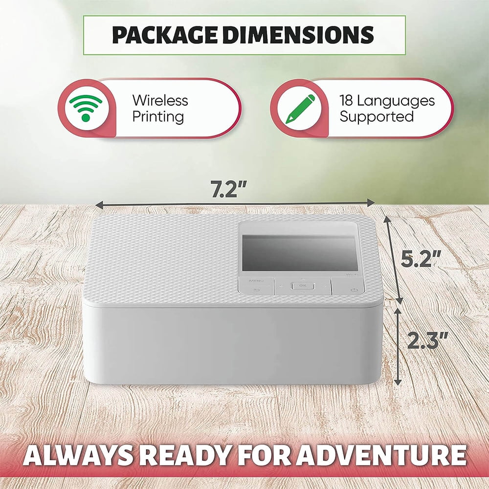 Portable Instant Photo Booth Printer flexible Wi-Fi, USB, and memory card connectivity to virtually any device