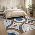 thumbnail image 3 of ODIKA 8'x10' Ultra-Soft Area Rug, Motifs Educational Border Cartoon Constellation Rocket Plane Galaxy Playful None Washable, Bare feet friendly, Silk-Touch for Bedroom, Under Sectional, 3 of 7