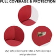 thumbnail image 3 of Super Stretch Chair Sofa Slipcover - Spandex Non Slip Soft Couch Sofa Cover, Washable Furniture Protector with Non Skid Foam and Elastic Bottom for Kids, Pets （Oversized Sofa， Red）, 3 of 7