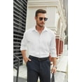 thumbnail image 2 of COOFANDY Men Dress Shirt Long Sleeve Soild Button Down Shirt Business Casual Shirts, 2 of 7