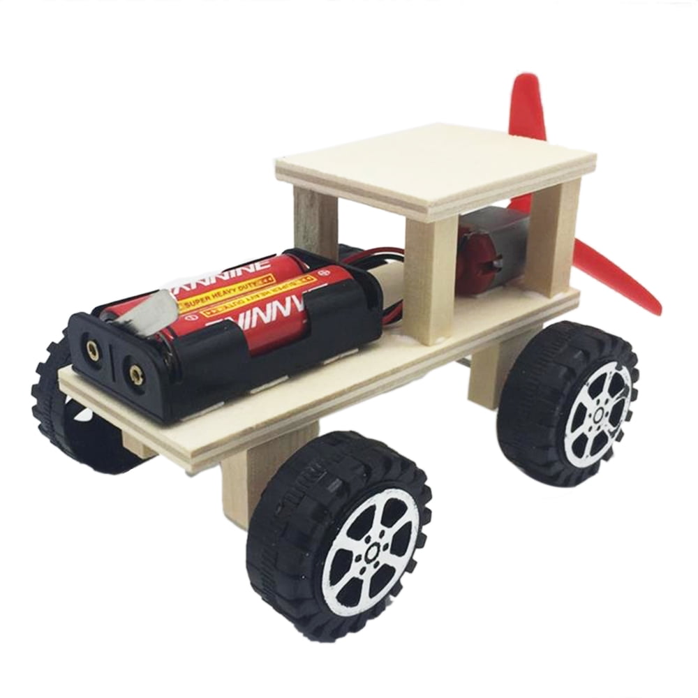 Kids DIY Wooden Toys Assembly Car Model Educational Science Experiment Kit 