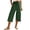 Dark Green, variant on GEWSEY Women Work Pants Comfy Relaxed Loose Wide Leg Trousers Elastic Stretch High Rise 7/8 Length Slacks Pants Solid Asymmetrical Cropped Trousers for Lady Dance Clubs Black for Size XXL