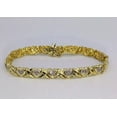 thumbnail image 4 of Hitanshu Jewels Round Cut Cubic Zirconia Heart Shape Women's Tennis Bracelet 14K Yellow Gold Plated, 4 of 5