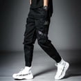 thumbnail image 1 of Pantalones de correr informales para hombre, ropa de calle, pantalones Cargo con múltiples bolsillos, pantalones de chándal para gimnasio y Fitness, moda fina, 2020, 1 of 5