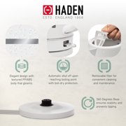 Haden Starbeck 1.7L Stainless Steel Electric Water Kettle, White & Chrome