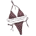thumbnail image 1 of Conjunto de bikini dividido con estampado de contraste de pecho alto sexy para mujer Conjuntos de traje de baño de dos piezas Fridja nalpqowj59229, 1 of 3
