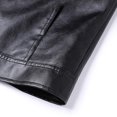 thumbnail image 6 of Ticikt Mens Leather Jacket Motorcycle Black Biker Jackets Vintage Leather Outwear Casual Lightweight for Spring Fall,Color:Black,XXL, 6 of 9