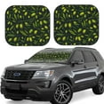 thumbnail image 1 of Wukai Green Branch Olive Car Front Windshield Sun Shade,Sun Visor Shield Block Automotive Interior Protector Blocks UV Rays-Small, 1 of 6