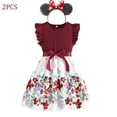 thumbnail image 3 of Vestido Floral elegante para niña, ropa con Lazo de cinta, estampado informal, fiesta de cumpleaños, estilo coreano diario, Verano, 3 of 5