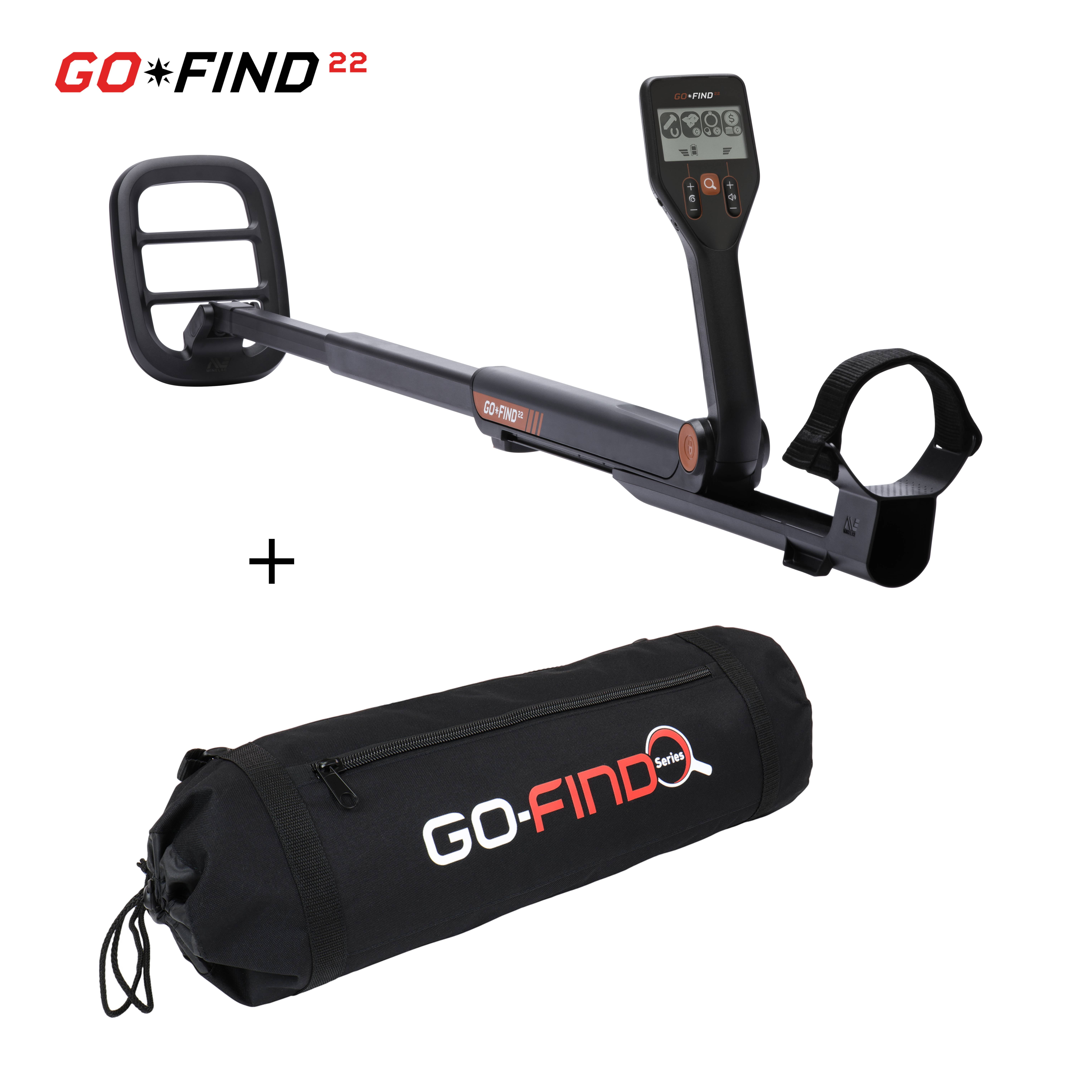 Minelab GO-FIND 22 Compact  Ultra Lightweight Metal Detector with 8