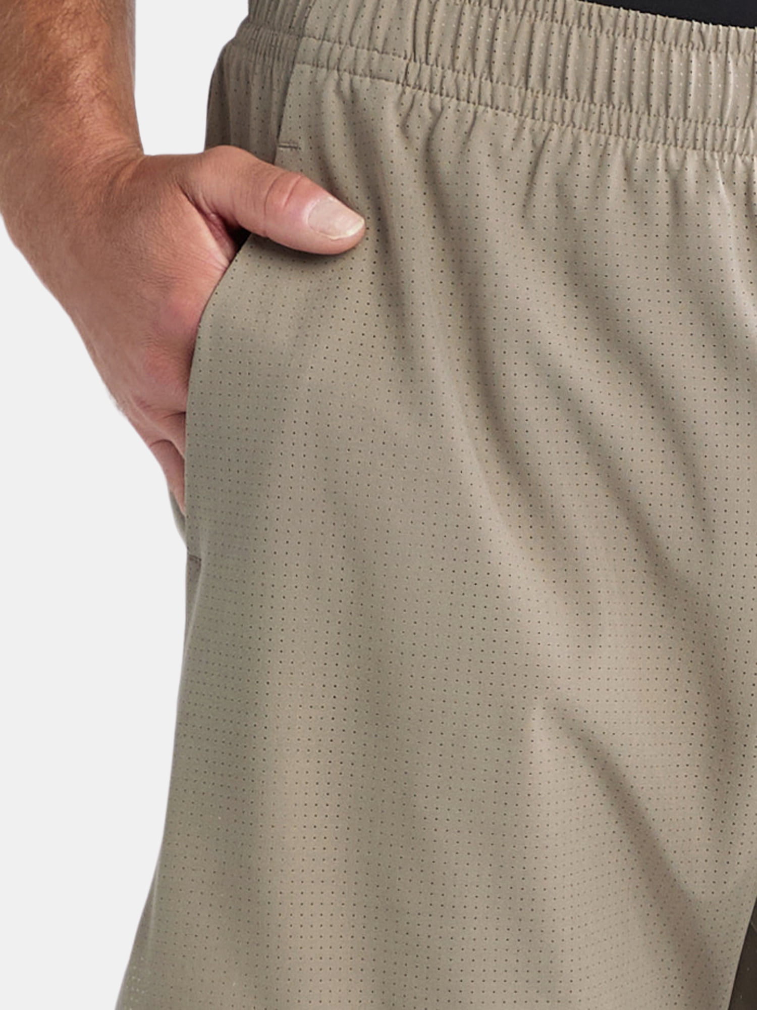 Athletic Works Men's and Big Men's 2 In 1 Perforated Active Shorts, 7" Inseam, Sizes S-3XL