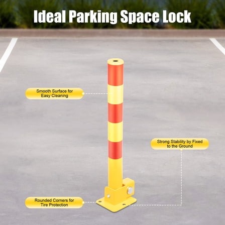 Wall Mount Safety Bollard Yellow Red Q195 Iron Pipe Parking Barrier Security Traffic Post for Parking Lots