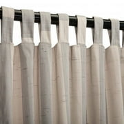 Sunbrella Outdoor Curtain with Tabs in Decade Pewter 50 in x 96 in