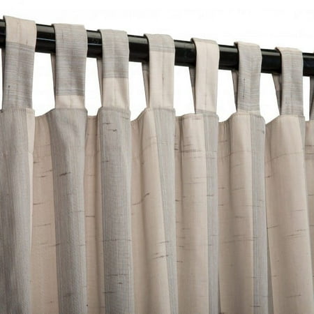 Sunbrella Outdoor Curtain with Tabs in Decade Pewter 50 in x 108 in