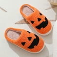 thumbnail image 4 of YLYL Halloween Slippers for Women Retro Soft Cozy Comfy Plush Lightweight Slip-on Indoor Outdoor Anti-Skid Sole Christmas House Shoes, 4 of 7