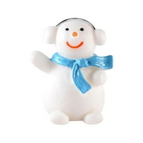 Guozer Christmas Miniature Statue, Mini Resin Christmas Snowman Decoration DIY Christmas Decoration