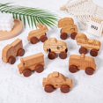 thumbnail image 3 of Baby Car Toy High Simulation Hand Eye Coordination Mini Solid Wood Baby Vehicle Animal Model Toy for Kids, 3 of 10