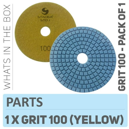 Granite Top Insert - Stadea PPW103D Diamond Sanding Pads 4 Inch - For Concrete Terrazzo Marble Stone Granite Countertop Floor Wet Polishing, Grit 100