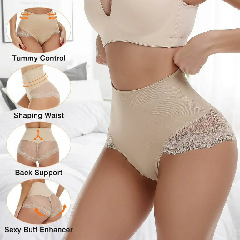 Lilvigor 2022 New Style Tummy Control Shapewear Panties for Women Butt  Lifter Panties High Waisted Thong Shapewear Seamless Lace Shaping Briefs 