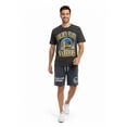 thumbnail image 3 of NBA Golden State Warriors Men's & Men's Big and Tall Mineral Wash Graphic Shorts, Sizes XS–5XB, 3 of 5