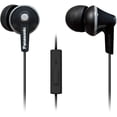 thumbnail image 2 of Panasonic ErgoFit Auriculares con micrófono y controlador de llamadas Compatible con iPhone, Android y Blackberry - RP-TCM125-K - In-Ear (Negro), Almohadillas S/M/L, 2 of 3