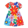 thumbnail image 4 of Robes pour Filles Robe d'Été Décontractée Imprimé Dessin Animé Manches Courtes pour Filles Tenue de Jeu à la Mode, 4 of 6
