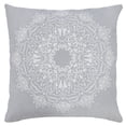 thumbnail image 2 of Laddha Home Designs Handwoven Floral Medallion Cotton Throw Pillow Cover - 20" - Gray and White, 2 of 9