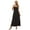 Black, variant on Women's Maxi Dress Summer Boho Spaghetti Strap Square Neck Ruffle Casual Flowy Long Dress Tie Shoulder Dress "Red,L"