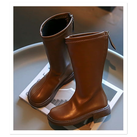 

Girls long tube boots 2023 Autumn/Winter New Korean Fashion Knight Boots Plush Princess Boots Warm Two Cotton High tube Boots (3 31 18.7CM)
