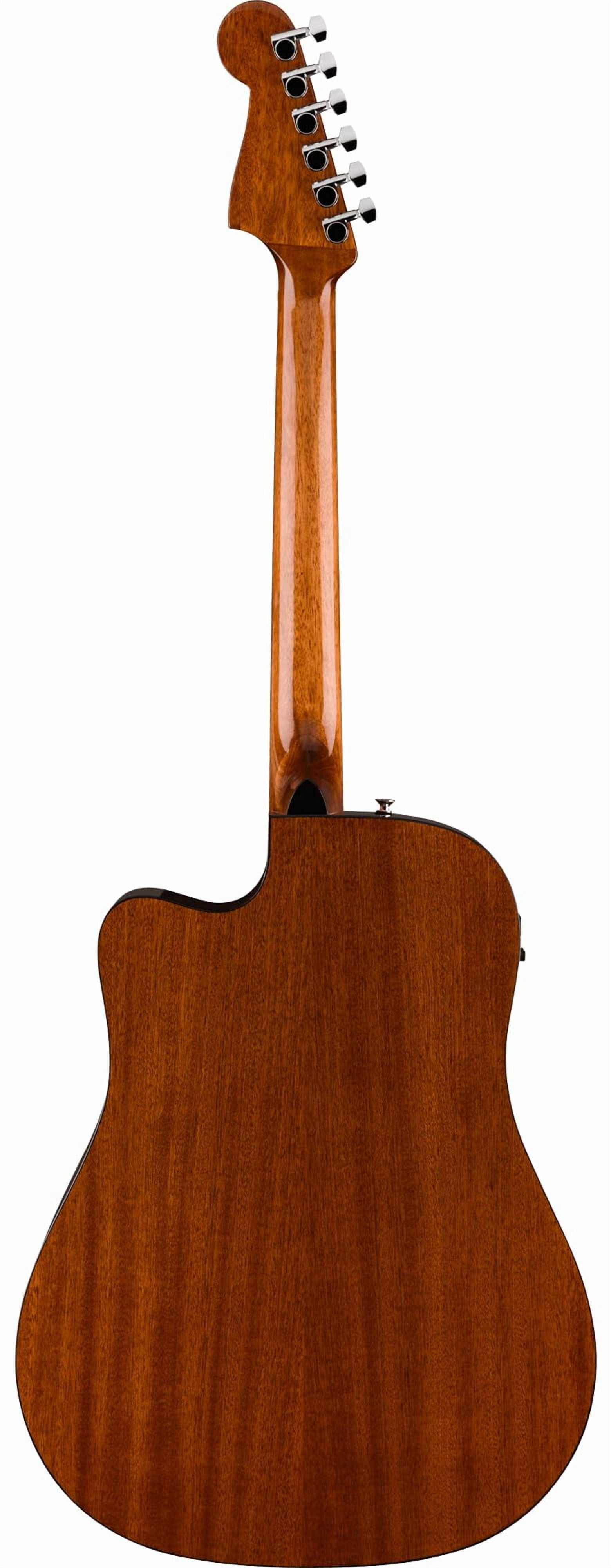 Fender California Standard Redondo CE Acoustic-Electric Guitar - Natural Bundle with Case, Tuner, Strap, Strings, String Winder, Picks, and Austin Bazaar Instructional DVD