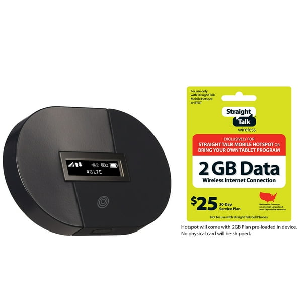Straight Talk Mobile Hotspot Unlimited Data Straight Talk Franklin Mobile Hotspot, 2GB Data Preloaded, Black