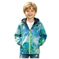 thumbnail image 3 of Karoyedx Windbreaker Jacket for Girls Girls Boys Zip Up Hooded Jacket Long Sleeve Kids Casual Summer Lightweight Outwear with Pockets Camouflage Size,8-10 Years, 3 of 9