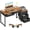 Rustic Brown, variant on Computer Desk with 5 Drawers, 53 Inch Office Desk with Printer Shelf, Reversible Vanity Desk for Home Bedroom, Writing Table Desk for Storage, White