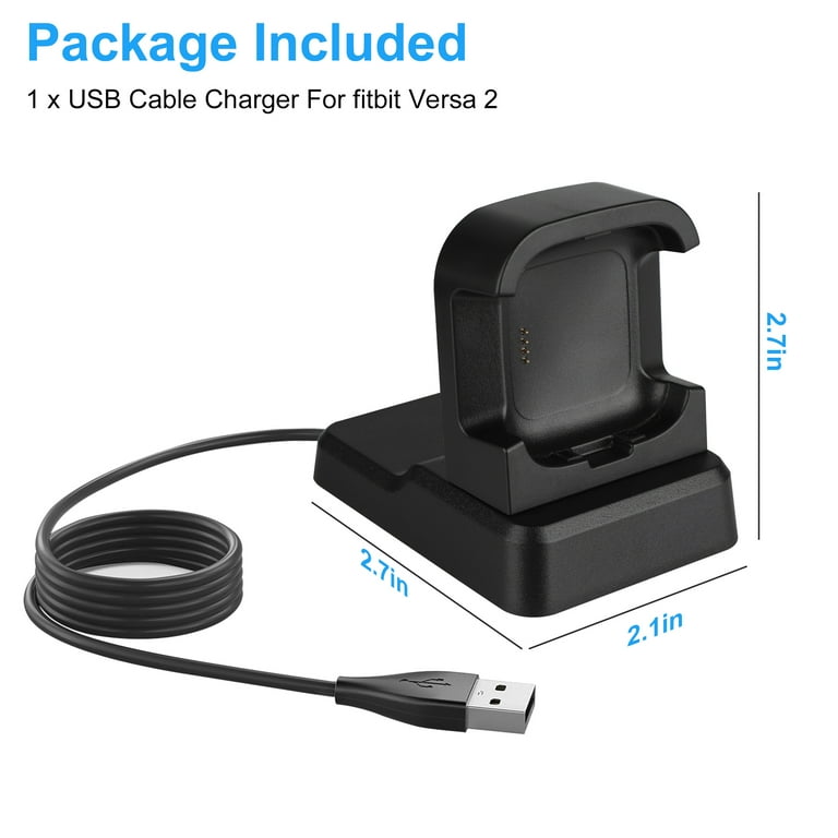 TSV Fitbit Versa 2 Charger Cable Smart Watch Cord Power Charging Dock USB 3.9ft Cable Replacement Walmart
