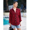 thumbnail image 6 of Zeagoo Plaid Shirts for Women Flannel Button Down Shirts Long Sleeve Fashion Causal Classic Work Blouse for Spring Fall, 6 of 7