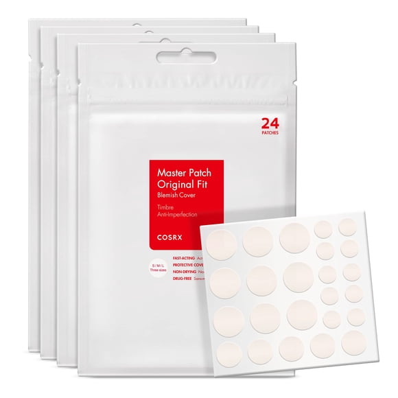 Parche COSRX para acné y espinillas (96), hidrocoloides absorbentes originales, 3 tamaños, para cubrir manchas y granos, pegatinas para rostro y cuerpo, no testado en animales