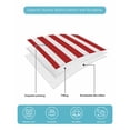 thumbnail image 5 of Quilts Twin Size Bedding Set, Red Striped Lightweight Quilted Comforter, Christmas Farmhouse Red White Stripes Soft Reversible Bedspread Coverlet with Pillow Covers for All Season, 68" x 86", 5 of 7