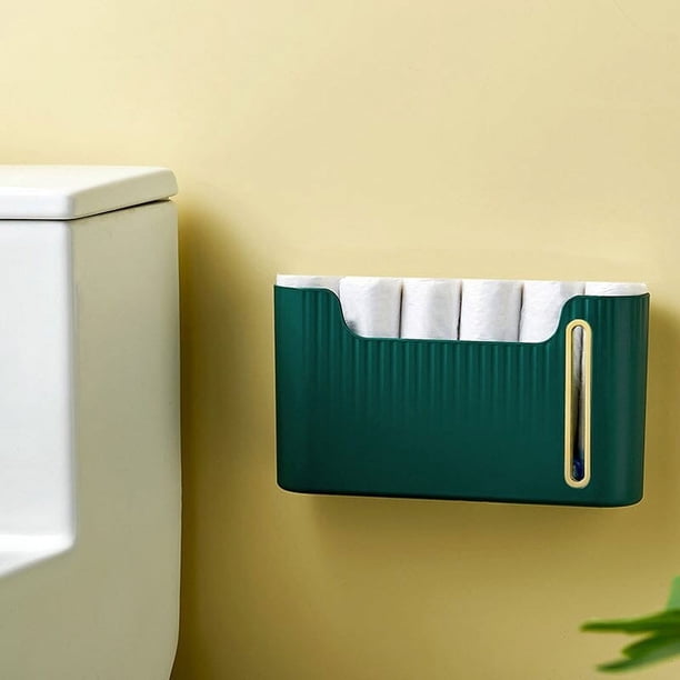 Organizador de bolsas de basura de pared, estante metálico con cesta de plástico, diseño de 2 niveles, resistente, ideal para cocina, despensa, balcón, moderno y compacto, perfecto para