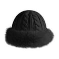 thumbnail image 3 of Lady Knitted Hats Women Solid Caps Winter Lady Party Fashion Hat Skullies Winter Hays for Babies Clementine Hat Large Mens Winter Hat Mens Warm Hat Ear Covers for Winter Tapper Hat Leather Rabbit Ears, 3 of 3