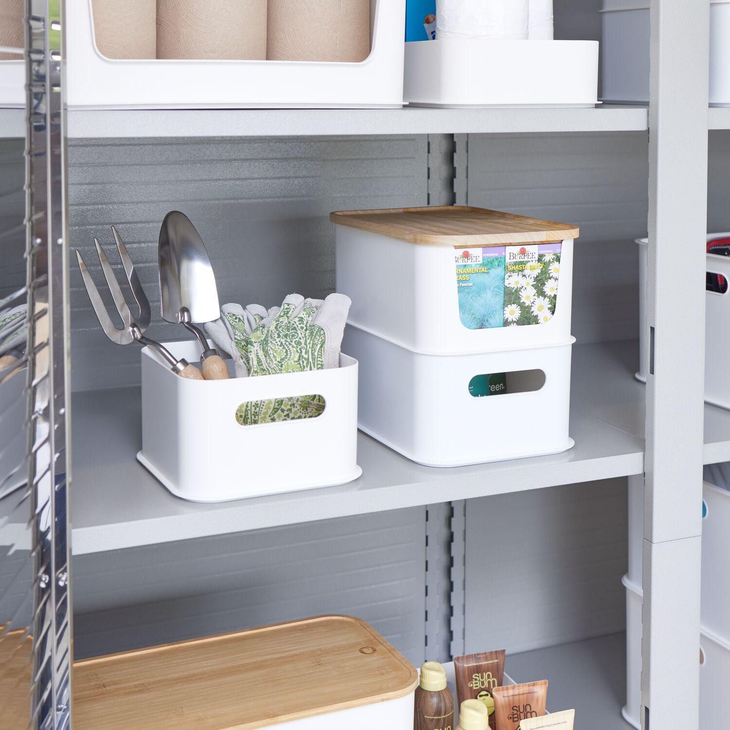 iDesign Coconut Eco BPA-Free Recycled Plastic 11.9" Medium Storage Bin with Handles - 8.4" x 11.9" x 5"