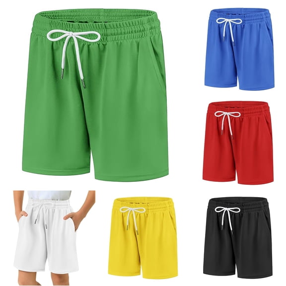 TinyBloomm Boys Athletic Shorts For Active Kids Comfortable Casual Outdoor Play Breathable Summer Shorts With Pockets For Ages 4 13, Size 6-7 Years