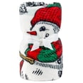 thumbnail image 3 of Hallmark Christmas in Evergreen Snowmen and Cardinals Throw Blanket New with Tag, 3 of 3