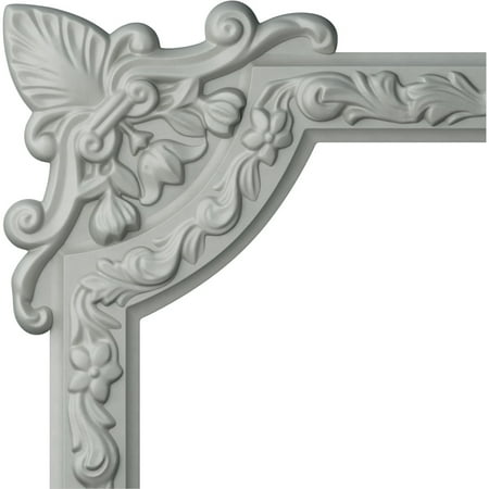 10 3/4"W x 10 3/4"H Sussex Floral Panel Moulding Corner (matches moulding PML02X00SU)